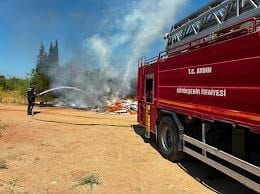 Aydın Büyükşehir Belediyesi İtfaiyesi 8 günde 445 yangına müdahale etti